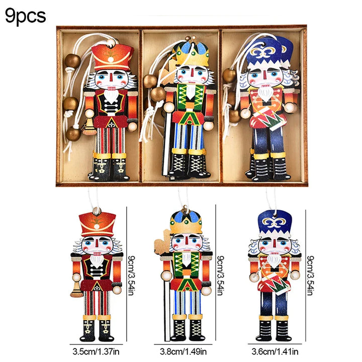 Rynx Christmas Wood Pendant Gingerbread Man Gnome Christmas Tree Hanging Decoration Noel Navidad Decorations for Home New Year Gift