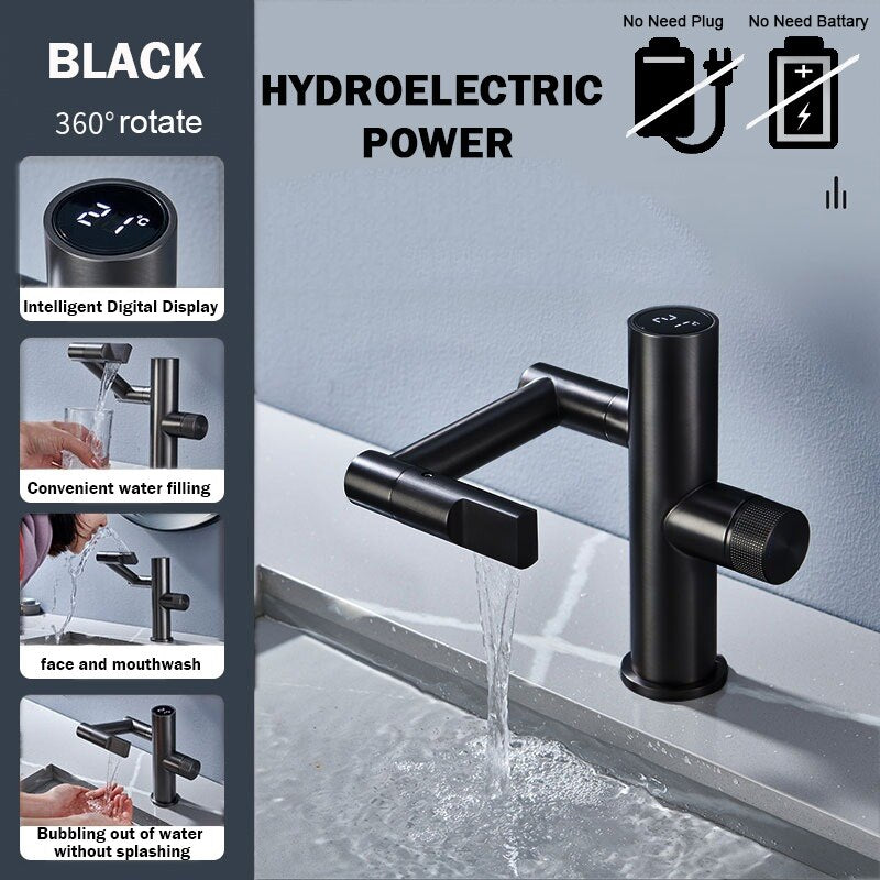 Lisslune | Hydroelectric Rotating Modern Smart Waterfall Faucet