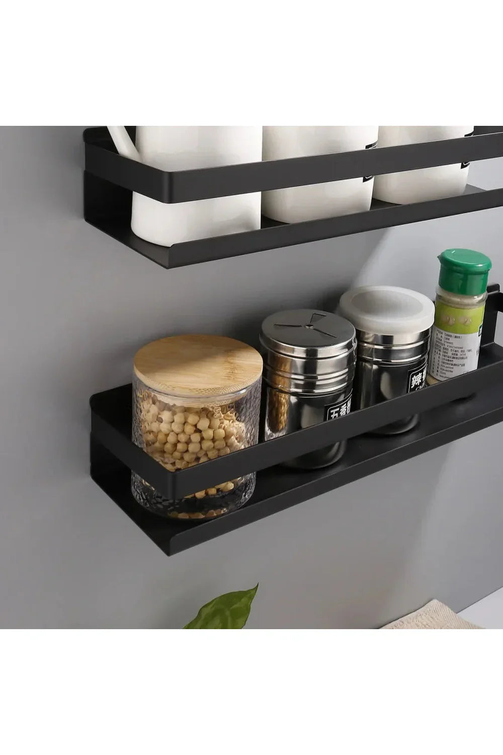 Lisslune | Modern black floating shelves