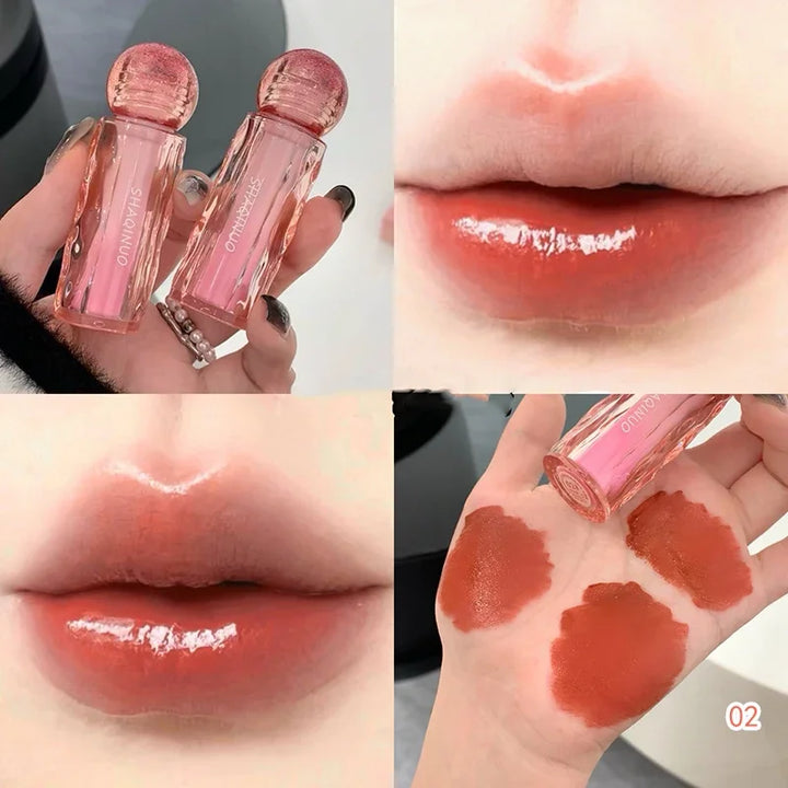 Rynx | Mirror Moisturizing Lip Lacquer Gloss Long-lasting Waterproof Non-sticky Cup Makeup Lip Plumping Oil Liquid Shine Korean Cosmetics