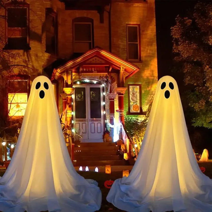 Rynx | Spooky Ghost Halloween Decor Powered by String Lights Standing Ghost Front Door Porch Courtyard Halloween Decor Outdoor