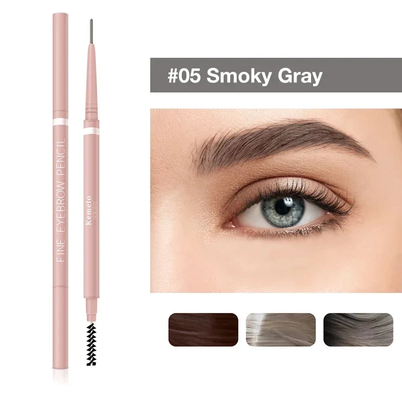 Rynx | 1PC Waterproof Dual-Sided Eyebrow Pencil 1.5 mm Ultra-Fine Eyebrow Pencil Sweat-Proof Long-Lasting Professional Eye Makeup