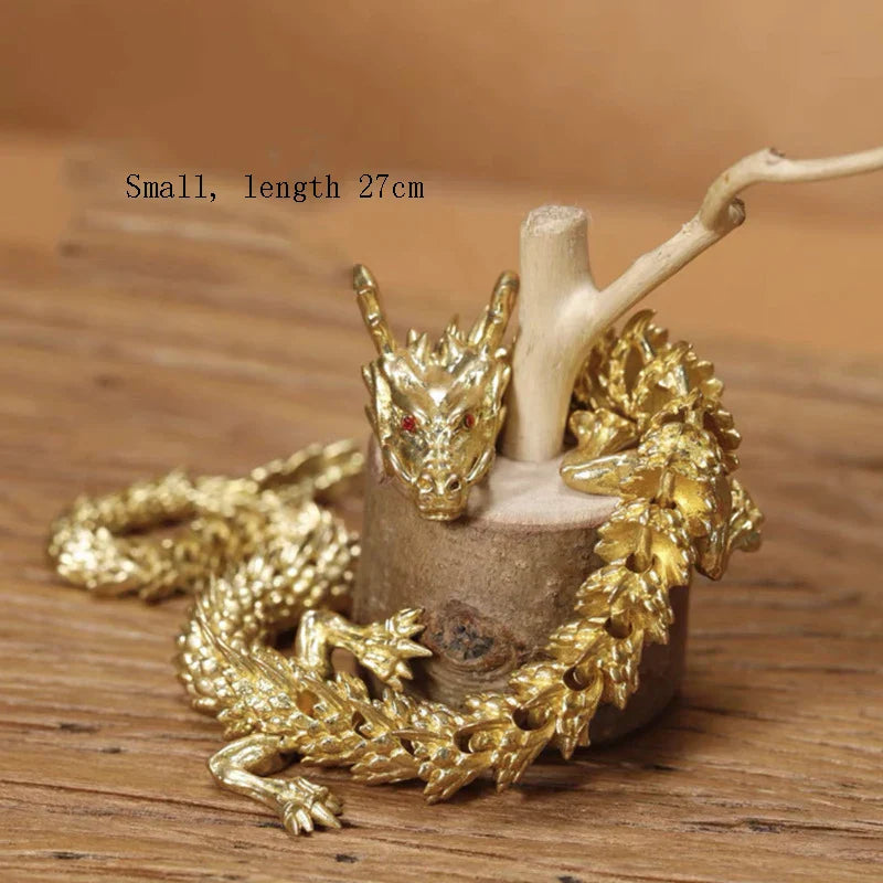Lisslune | Mystic Scales 3D Brass Dragon Home Decor