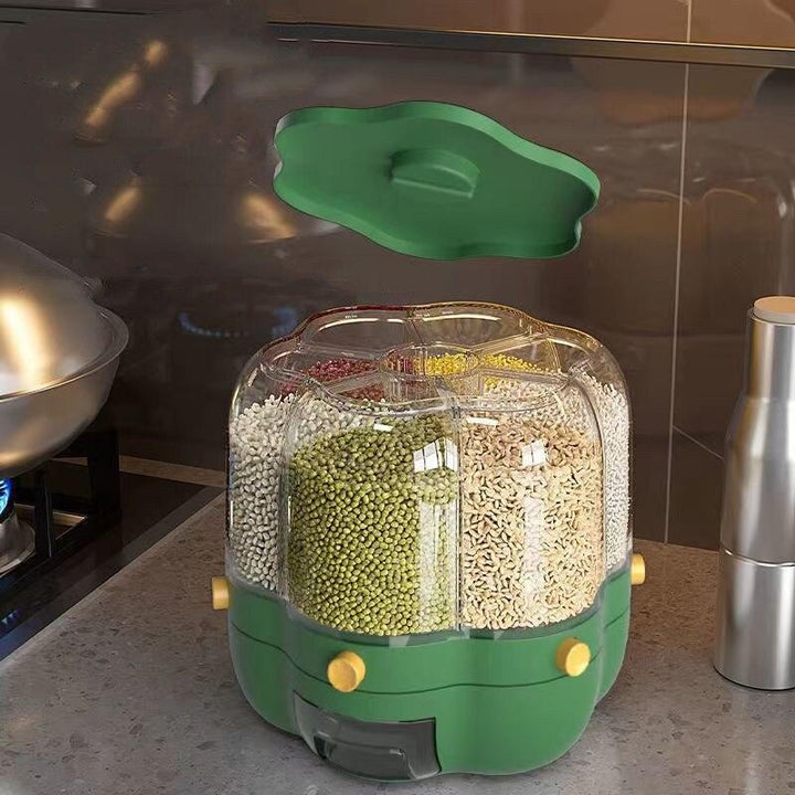 Lisslune | Innovative Rotating Grain Storage Container - Seamless Kitchen Organization Solution