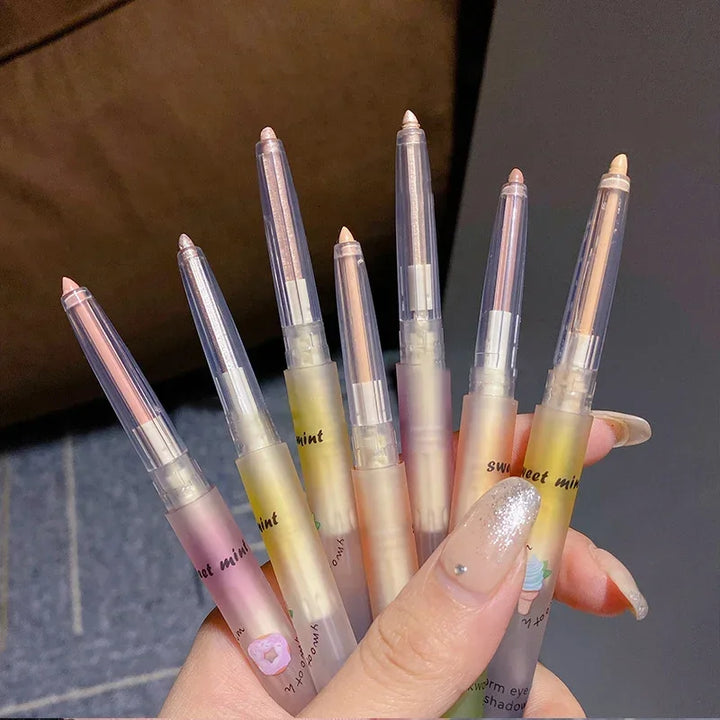Rynx | Glitter Diamond Lying Silk Eyeshadow Pencil Waterproof Glossy Matte Brightening Silk Eyeshadow Eyeliner Highlighter Pencil Makeup Tool