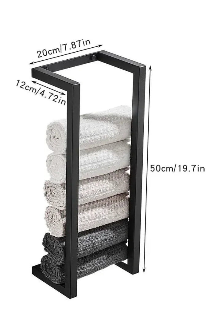 Lisslune | Slim Black Bathroom Shelf