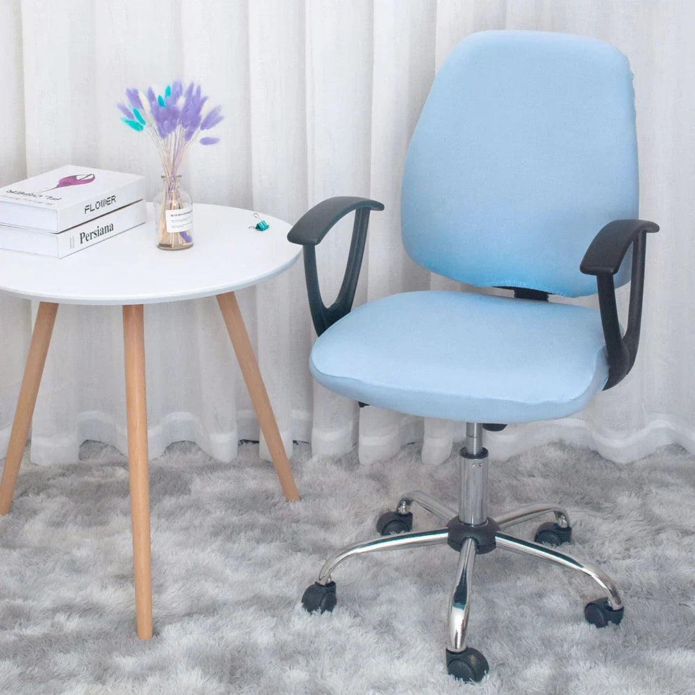 Lisslune | 2-piece Split Office Rose Chair Covers
