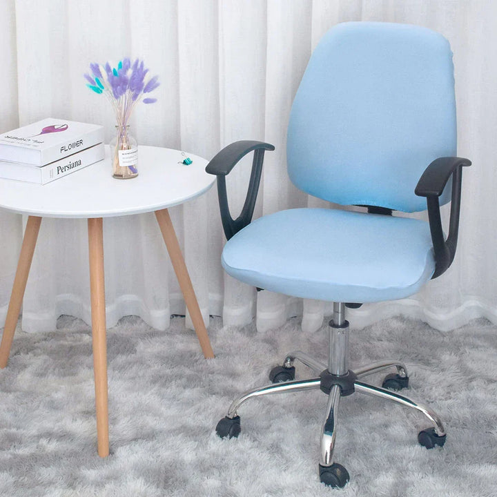 Lisslune | 2-piece Split Office Rose Chair Covers