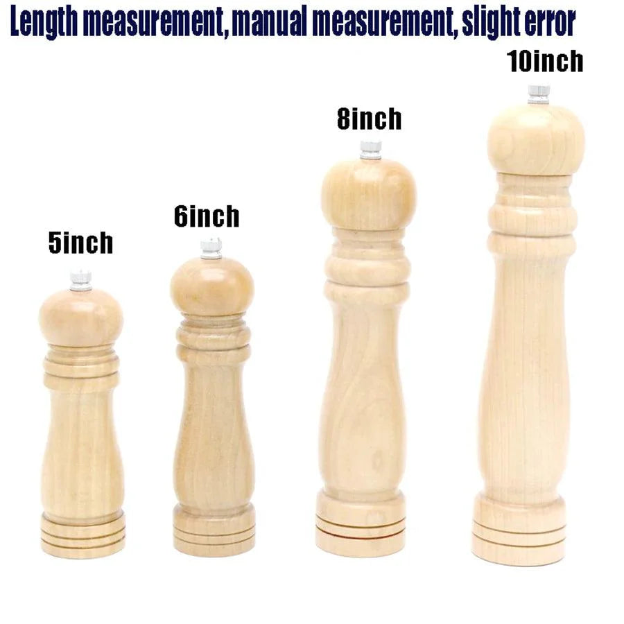 Lisslune | Adjustable Wooden Salt and Pepper Mill Set with Ceramic Core for Gourmet Seasoning