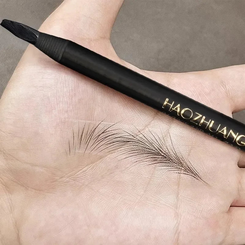 Rynx | High-Quality Pull Eyebrow Pencil Black Leather Makeup Wild Line Eyebrow Pencil Waterproof Hard Cap Flat Head Pencil White Pencil