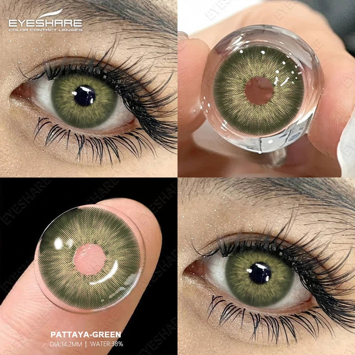 Rynx | Color contact lenses for eyes 1 pair High-quality grey lenses cosmetic blue eyes contact lenses annual cosmetic green eye lens