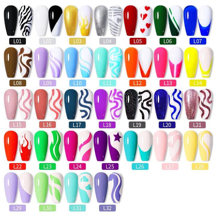 Rynx | 5ml Line Nail Art Polish Liner Pen Gel with Brush Varnish Semi Permanent Gel Nail Polish Wire Drawing Line Nail Art Tool