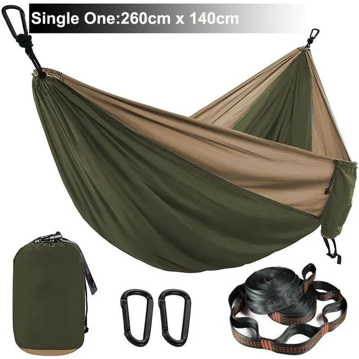 Lisslune | Zowee Ultimate Adventure Hammock Set with Tree Straps & Heavy Carabiners | Ultra-Durable Parachute Nylon