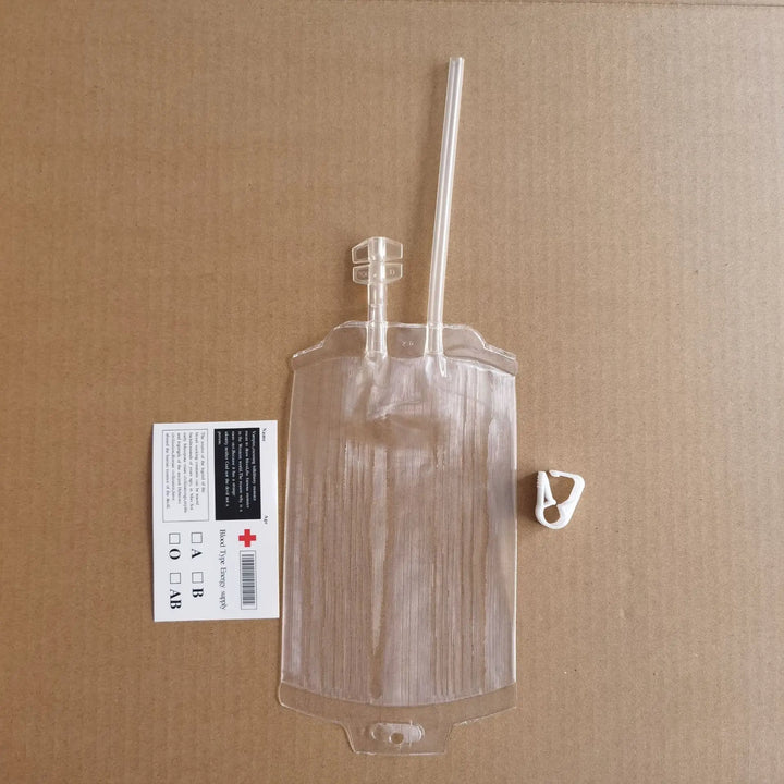 Rynx | 1PC 350ml Halloween Blood Bag for Drinks PVC Reusable Halloween Drink Bags Vampire Theme Party Props Horror Party Decoration