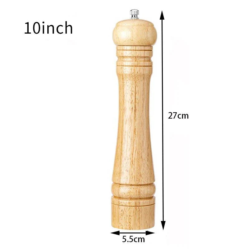 Lisslune | Elegant adjustable salt and pepper mill set made of solid wood for outdoor dining