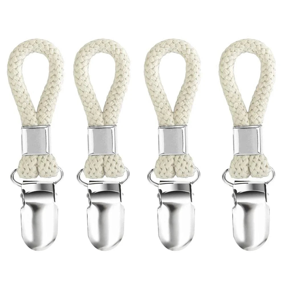 Lisslune | Cotton Loop Kitchen Towel Clip Hanger Set for Efficient Towel Storage and Organization