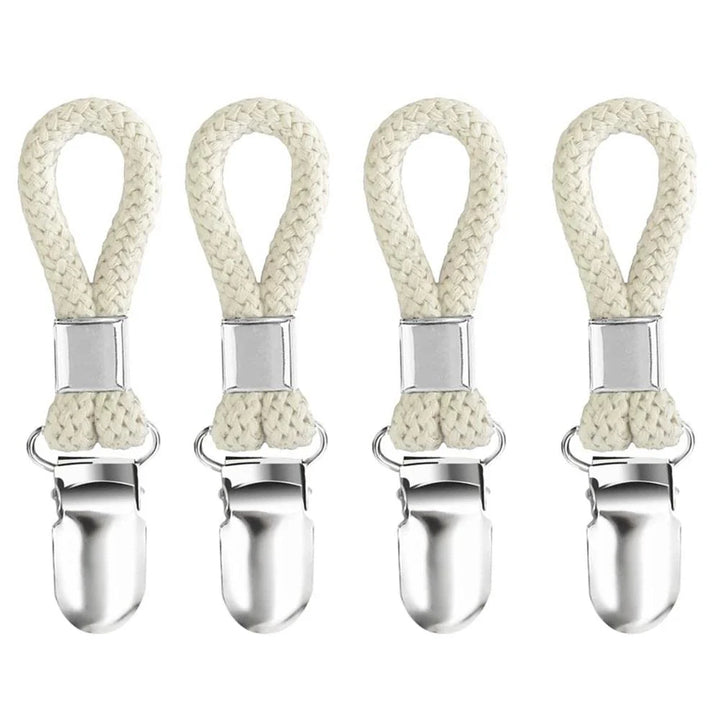 Lisslune | Cotton Loop Kitchen Towel Clip Hanger Set for Efficient Towel Storage and Organization