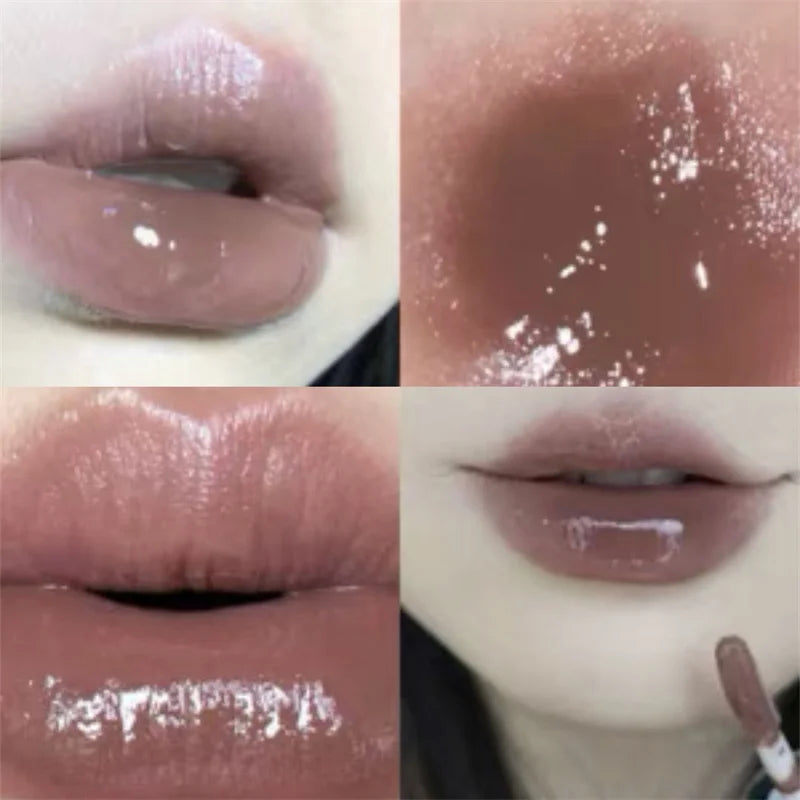 Rynx | Shiny Lip Lacquer Gel Glitter Lip Gloss Long-lasting Moisturizing Liquid Lipstick Lines Fade Shimmer Lip Makeup Cosmetics