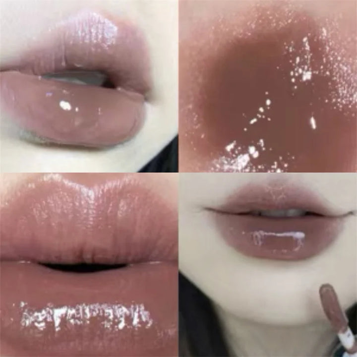 Rynx | Shiny Lip Lacquer Gel Glitter Lip Gloss Long-lasting Moisturizing Liquid Lipstick Lines Fade Shimmer Lip Makeup Cosmetics