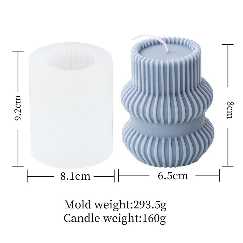 Lisslune | Chic Striped Geometry Silicone Mold for Elegant Creations