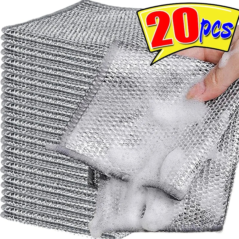 Lisslune | Silver Wire Double-Sided Ultra-Absorbent Design Cleaning Cloth