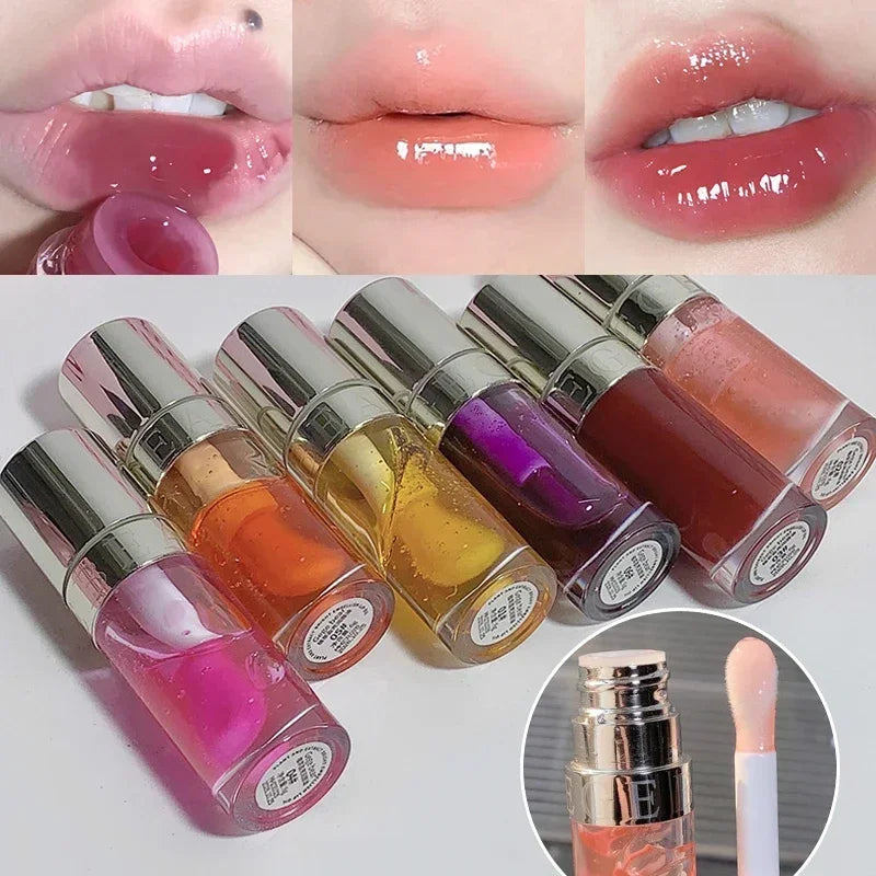 Rynx | Liquid Lipstick Mirror Jelly Tint Long-lasting Cherry Red Pink Lip Gloss 6 Colors Sexy Non-sticky Cup Lip Lacquer Korean Lip Oil Makeup
