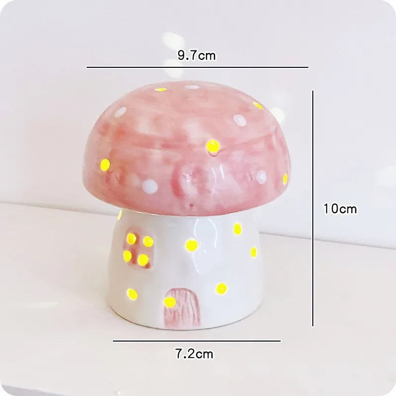 Lisslune | Dreamy Mushroom Shape Ceramic Bedside Lamp