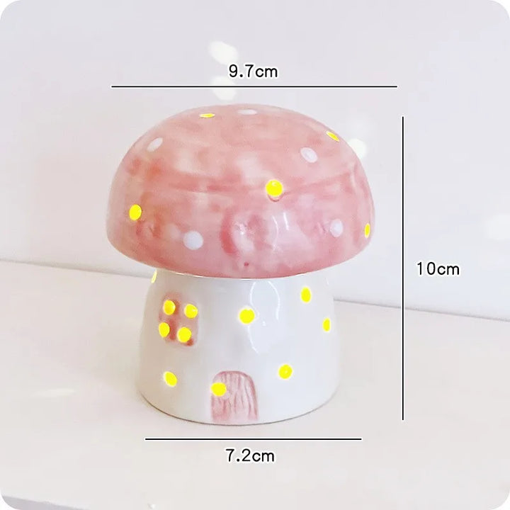 Lisslune | Dreamy Mushroom Shape Ceramic Bedside Lamp