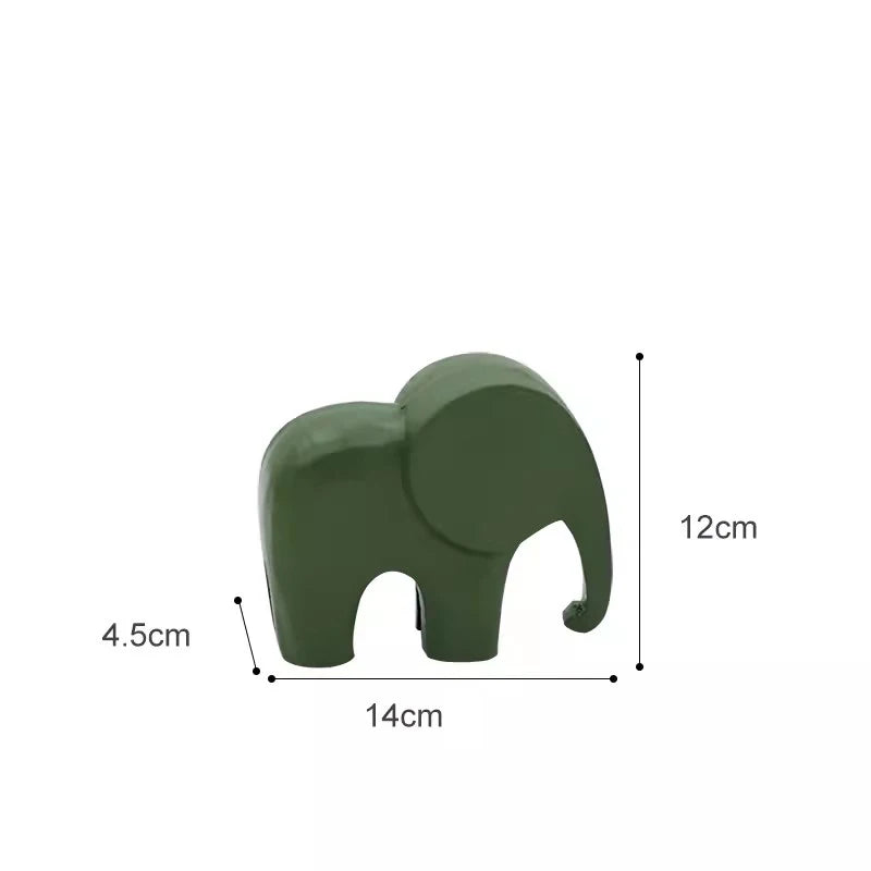 Rynx | Nordic Wood Elephant Ornament Morandi Home Decoration Accessories Office Desk Miniature Crafts Kids Room Decor