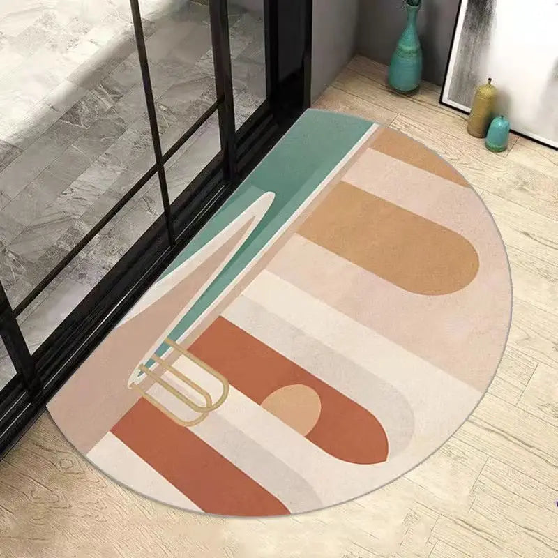 Lisslune | AquaSoft Super Absorbent Bath Mat – Non-Slip Half-Round Bathroom Mat for Maximum Comfort