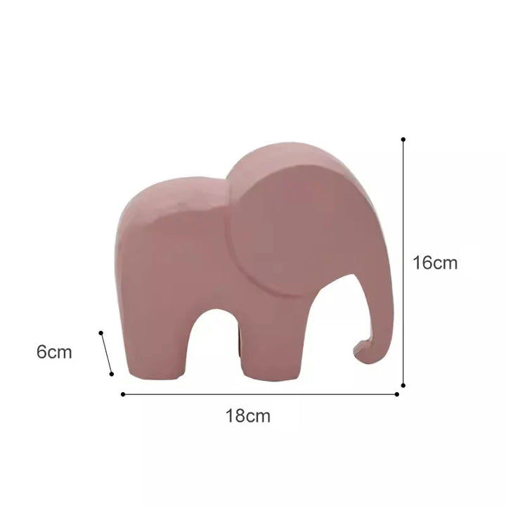 Rynx | Nordic Wood Elephant Ornament Morandi Home Decoration Accessories Office Desk Miniature Crafts Kids Room Decor