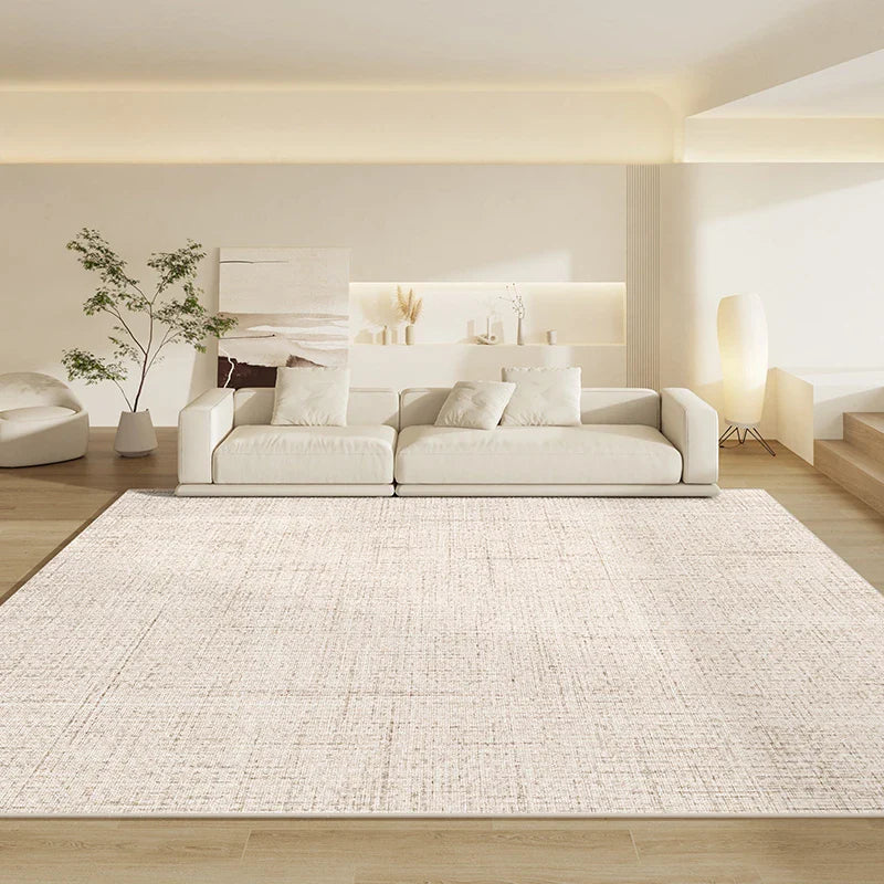 Rynx | Living Room Cream Stylish Sofa Carpets Easy Care Bedroom Nightstand Large Area Rug Luxury Wardrobe Decoration Non-Slip Rugs Carpet
