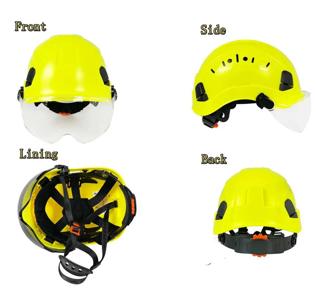 Lisslune | CE ABS Safety Helmet with Goggles & Visor – SafeGuard