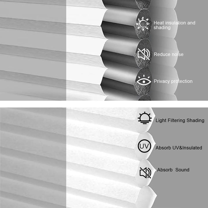 Lisslune | Blackout No-Drill Cordless Honeycomb Blinds