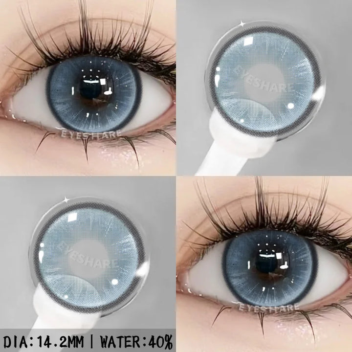 Rynx | 1 Pair New Color Contact Lenses for Eyes Purple Lenses Gray Pupil Lens Brown Eye Lens Annual Cosmetic Blue Eye Contacts