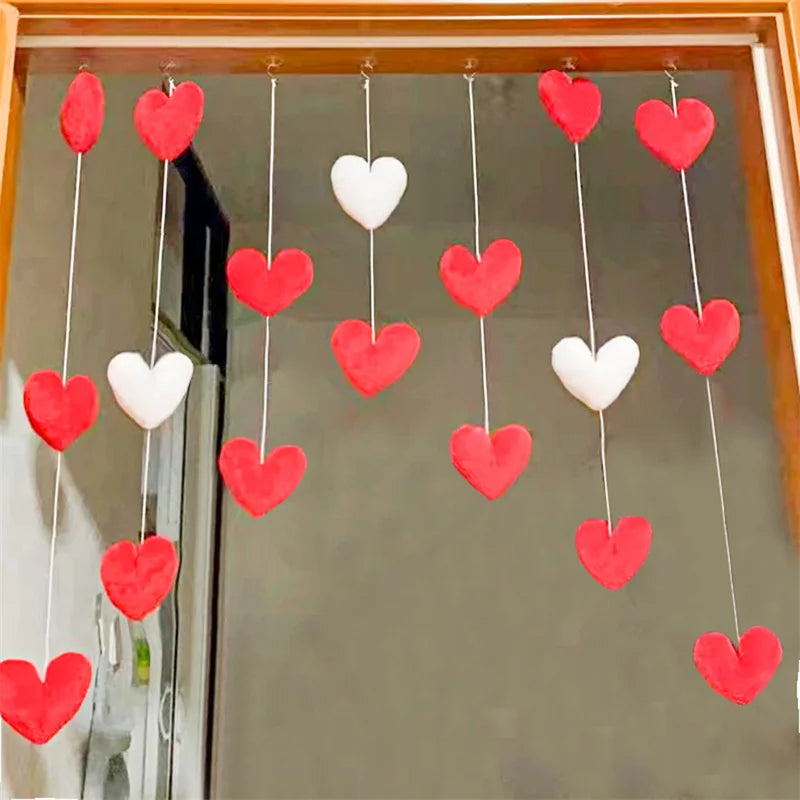 Lisslune | Cute Hanging Pink Heart Doorway Decor