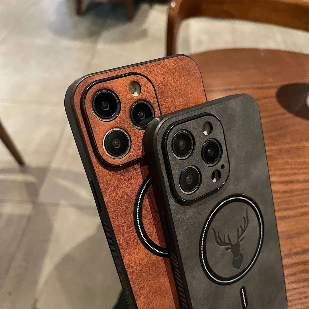 Lisslune | Deer Leather iPhone Case MagSafe Wireless Charging