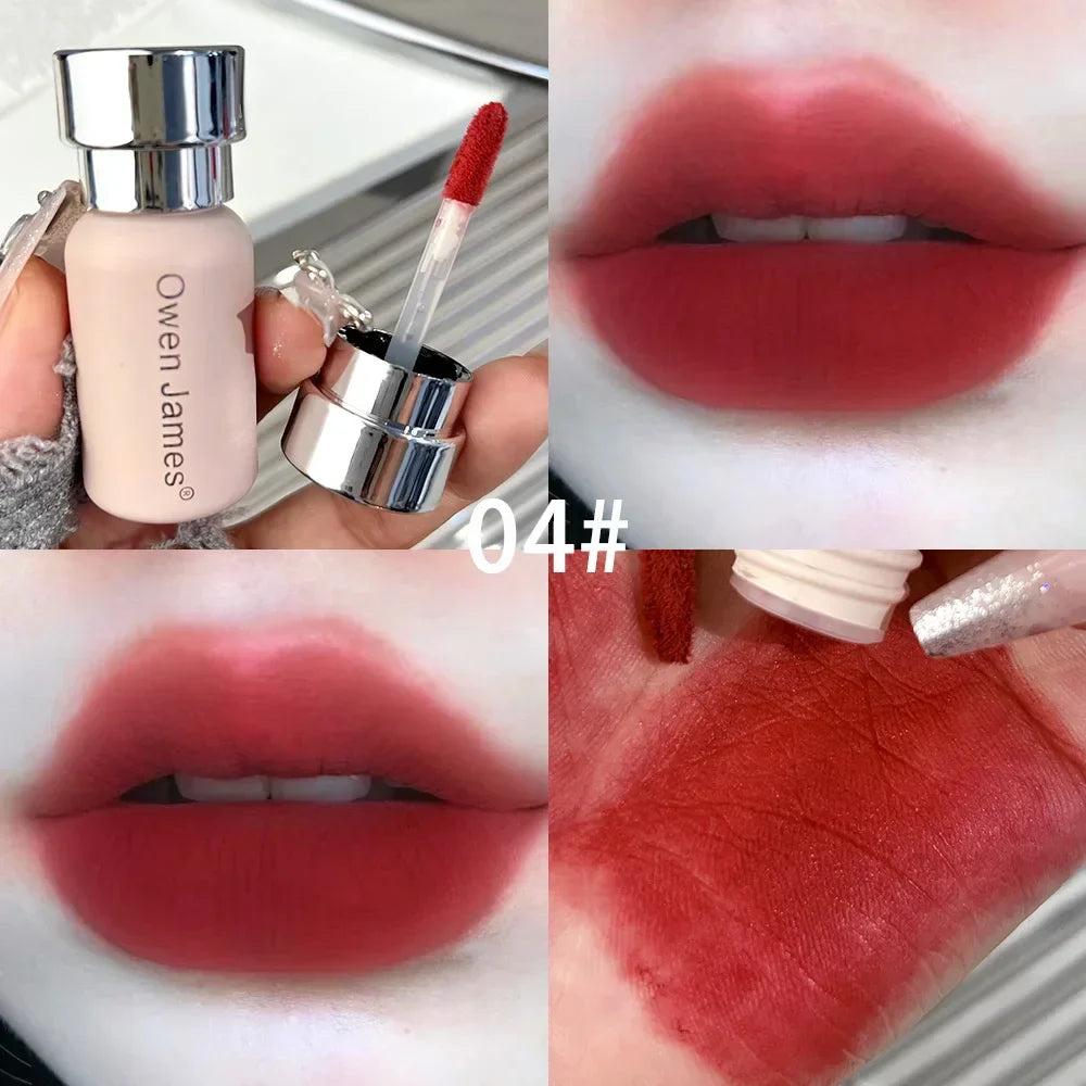 Rynx | 6 Colors Sexy Red Lip Lacquer Matte Non-Sticky Cup Makeup Waterproof Velvet Nude Cute Moisturizing Lip Mud Tint Korean Cosmetics