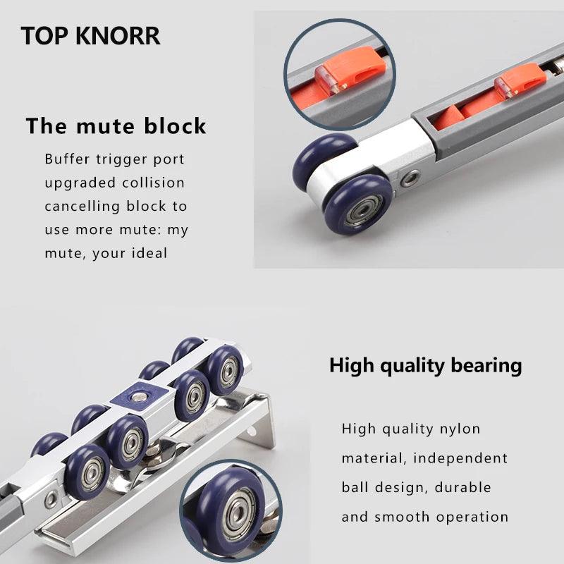 Lisslune | SmoothSlide Premium Sliding Door Hardware Set for Home Improvement