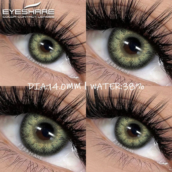 Rynx | Colorful Contact Lenses for Eyes 2 Pieces Blue Lenses Green Lenses Beautiful Pupil Annual Makeup Cosmetic Contact Lens