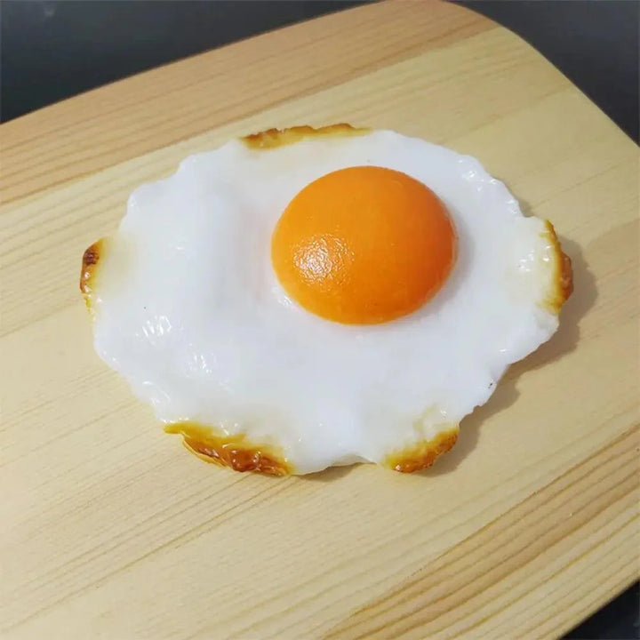 Lisslune | Life-like Fried Egg Yolk Model - Artificial Food Display for Kitchen Decor, Photography Props, and Sweet Table Displays