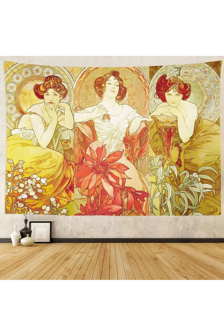 Lisslune | Nouveau Flower Goddess Tapestry