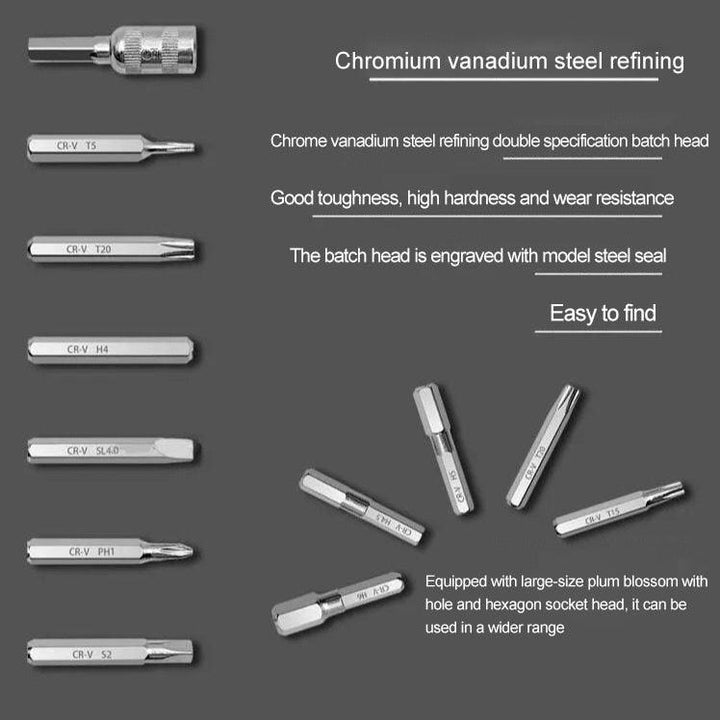 Lisslune | Comprehensive 135-piece screwdriver set for all your DIY repairs