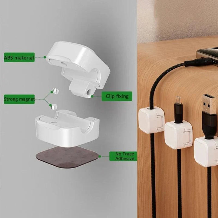 Lisslune | Magnetic Cable Organizer with 360° Rotatable Clamping System