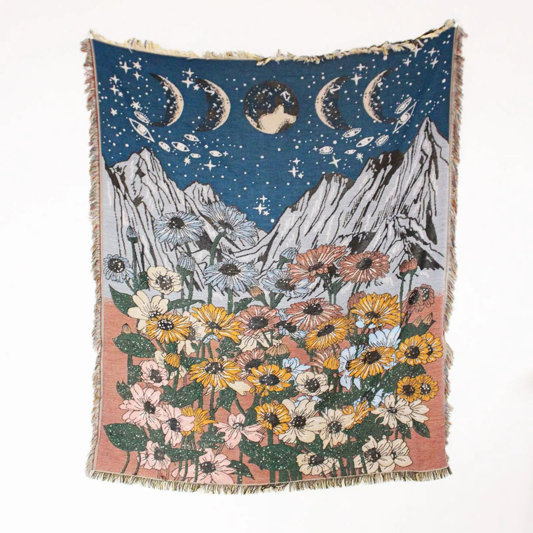 Lisslune | Floral Garden Throw Blanket