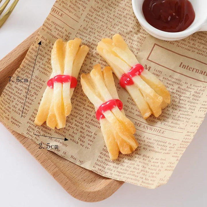 Lisslune | Creative French Fry Play Food Set - 10 Realistic Artificial Potato Chips for Kids Restaurant Role Play and Exhibition