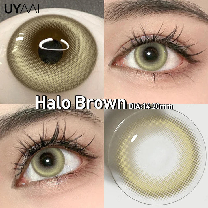 Rynx | 1 Pair Brown Lenses Natural Large Eyes Gray Lenses Cosmetics Korean Style Lenses y2k Colorcon Blue Eye Contacts Purple Lenses