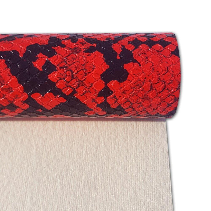 Lisslune | Exotic python pattern vegan leather roll for creative handmade accessories