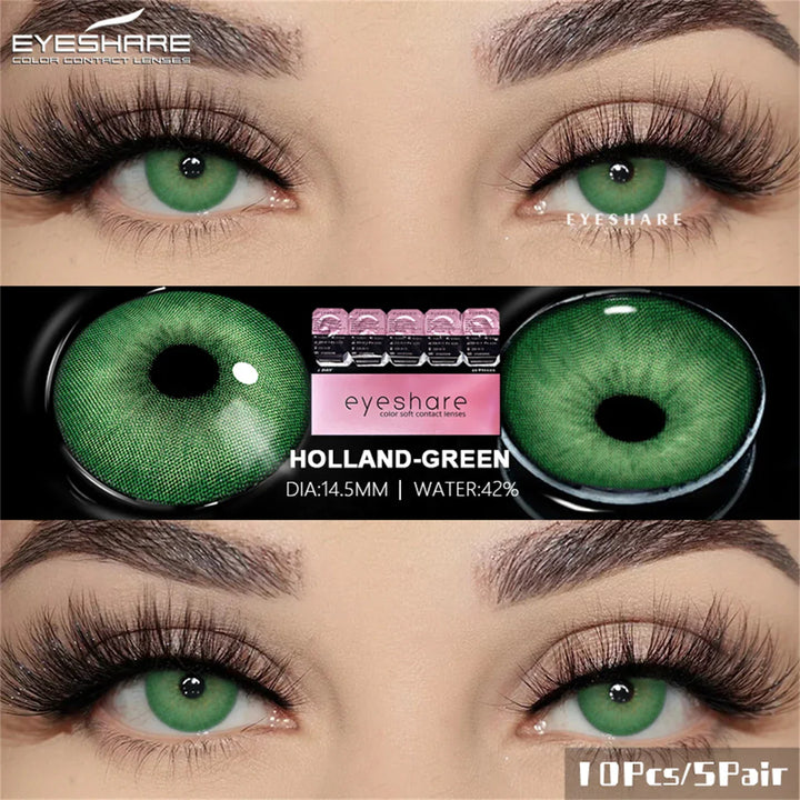 Rynx | Daily Lens 10pcs/5pairs Colored Contact Lenses Natural Gray Contact Daily Disposable 1 Day Use Colored Make-up Lenses