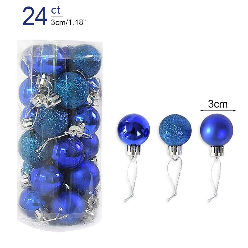Rynx 1box Christmas balls Christmas tree decoration ball Xmas hanging tree ornament home party decor New Year gift Noel Navidad